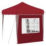 vidaXL Tente de fête pop-up 195 x 195 x 245 cm Bordeaux Tissu Oxford