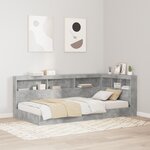 vidaXL Tête de lit de rangement Gris béton 100 cm Bois d'ingénierie