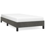 vidaXL Cadre de lit sans matelas gris foncé 80x200 cm velours
