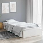 vidaXL Cadre de lit sans matelas blanc bois massif 75x190 cm