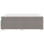vidaXL Cadre de lit avec matelas Taupe 140 x 200 cm tissu