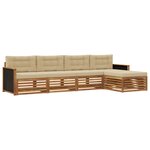 vidaXL Ensemble de canapés d'extérieur 5 pc Naturel et Beige Polyester