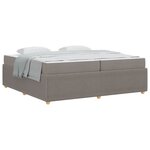 vidaXL Cadre de lit avec matelas Taupe 200 x 200 cm tissu