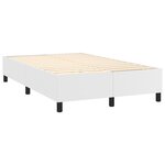vidaXL Sommier à lattes de lit avec matelas et LED Blanc 120x200 cm