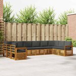 vidaXL Ensemble de canapé d'angle 10 Pièces Naturel et Anthracite
