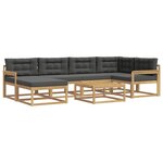 vidaXL Ensemble de canapés d'extérieur 7 pc Blanc et anthracite