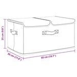vidaXL Boîte de rangement Tissu 50x30x25 cm Crème