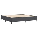 vidaXL Cadre de lit Gris foncé 200 x 200 cm Tissu en velours côtelé
