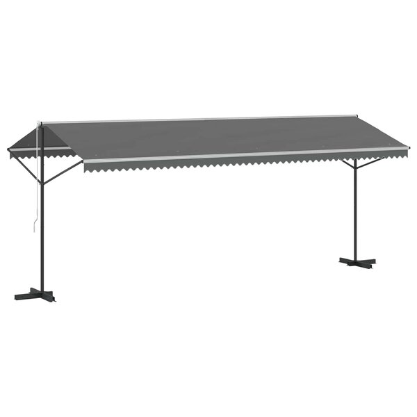vidaXL Auvent autoportant 6 x 3 m Polyester Gris