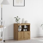 Buffet vidaXL avec lumières LED Chêne Artisan 60x37x67 cm