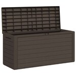 vidaXL Boîte de rangement de jardin Marron 116x44x55 cm