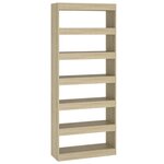 vidaXL Bibliothèque/Séparateur de pièce Chêne sonoma Bois d'ingénierie