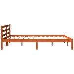 vidaXL Cadre de lit sans matelas cire marron 200x200cm bois pin massif