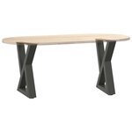 vidaXL Pieds de table basse 2 pièces Anthracite 28 x (42-43 3) cm Acier