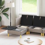 vidaXL Canapé modulaire avec rangement 5 Pièces Taupe Tissu