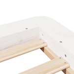 vidaXL Cadre de lit sans matelas blanc 75x190 cm bois de pin massif