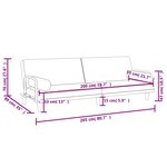 vidaXL Canapé-lit avec accoudoirs taupe tissu