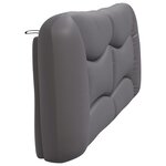 vidaXL Coussin de tête de lit gris 200 cm similicuir