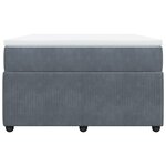 vidaXL Sommier à lattes de lit et matelas Gris foncé 120x200cm Velours