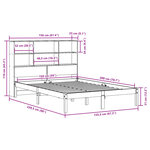 vidaXL Lit bibliothèque sans matelas cire marron 150x200 cm pin massif
