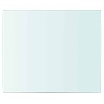 vidaXL Panneau pour étagère Verre transparent 30 x 25 cm