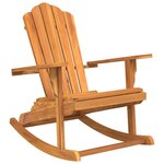 vidaXL Chaise à bascule de jardin Adirondack bois de teck massif
