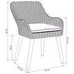 vidaXL Chaise de jardin 2 pc Noir polyrotin