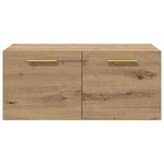 vidaXL Meuble mural Montage mural chêne artisanal 80 x 36.5 x 35 cm