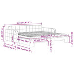 vidaXL Lit de jour et gigogne et matelas gris clair 100x200 cm velours