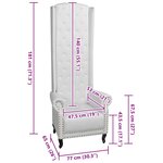 vidaXL Chaise à dossier haut blanc similicuir
