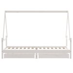 vidaXL Cadre de lit enfant tiroirs blanc 90x200 cm bois de pin massif