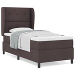 Lit box spring vidaXL avec matelas Marron foncé 80x200 cm en tissu
