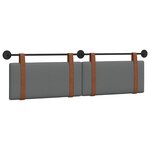 vidaXL Tête de lit suspendue Gris foncé PU antique