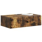 vidaXL Table d'appoint murale Chêne fumé 59 x 34 5 x 17 cm