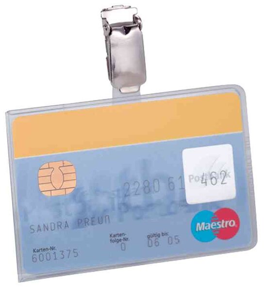 badge  avec pince  54 x 90 mm DURABLE