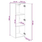 vidaXL Cabinet de Salle de Bain Mural Blanc 33 x 34 5 x 100 cm