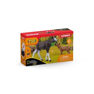 Schleich 42603 - Wild Life Élan Femelle avec Veau