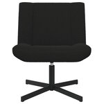 vidaXL Chaise d'accent Noire Tissu  Métal Moyenne Pivotante