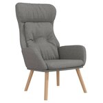 vidaXL Chaise de relaxation avec repose-pied Gris clair Tissu
