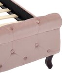 vidaXL Cadre de lit Rose Velours 200 x 200 cm