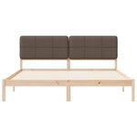 vidaXL Cadre de lit avec tête de lit rembourrée Taupe 180 x 200 cm