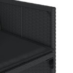 vidaXL Ensemble à manger de jardin 9Pièces coussins noir résine tressée