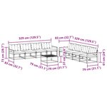 vidaXL Ensemble de canapés d'extérieur 9 Pièces Blanc et Beige