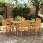 vidaXL Chaises de jardin 6 Pièces Naturel Bois d'Acacia Massif
