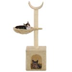 vidaXL Arbre à chat avec griffoirs en sisal 105 cm Beige