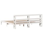 vidaXL Cadre de lit et tête de lit blanc 180x200 cm bois de pin massif