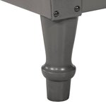 vidaXL Chaise cabriolet Gris Cuir véritable de chèvre