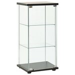 vidaXL Armoire de rangement Verre trempé Noir
