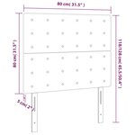 vidaXL Têtes de lit 2 Pièces Gris foncé 80x5x78/88 cm Velours