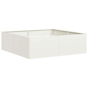 vidaXL Jardinière blanc 100x100x30 cm acier